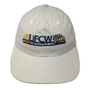 CapAmerica Baseball Cap Beige One Size UFCW Local 152 Union USA Strapback Hat